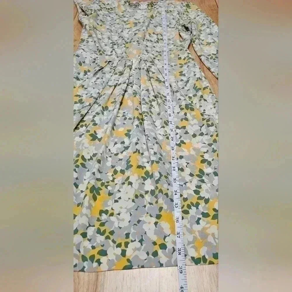 Womens Size 6 Floral 100% Silk Long Sleeve Dress - Picture 11 of 11